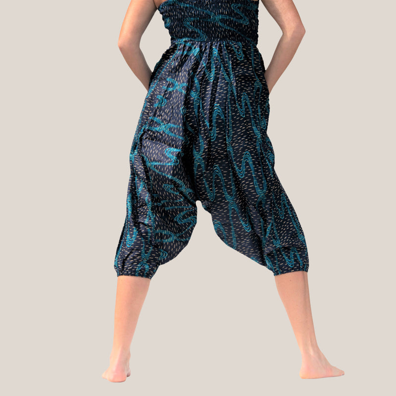 Blue Swirl - Yoga Pants, Harem Trousers & Jumpsuit