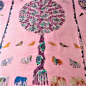 Colourful Patchwork Tree of Life Bed Cover & Throw - 05