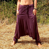 OMishka eco-friendly organic bamboo purple yoga pants adjustable jumpsuit