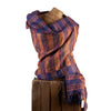 Soft Woven Recycled Acry-Yak Large Blue Shawl - 49