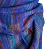 Soft Woven Recycled Acry-Yak Large Blue Shawl - 42