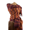 Soft Woven Recycled Acry-Yak Large Brown Shawl - 03