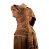 Soft Woven Recycled Acry-Yak Large Brown Shawl - 11