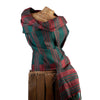 Soft Woven Recycled Acry-Yak Large Green Shawl - 19