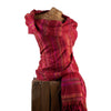 Soft Woven Recycled Acry-Yak Large Red Shawl - 37