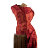 Soft Woven Recycled Acry-Yak Large Red Shawl - 34