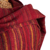 Soft Woven Recycled Acry-Yak Large Red Shawl - 08