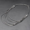 Oxidised Silver Patterned Chain Bracelet