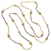 Simple Pure Brass Multi Strand Beaded Necklace