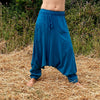 OMishka eco-friendly organic bamboo teal blue yoga pants adjustable jumpsuit