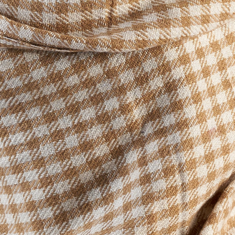 Chequered Brown Bamboo Blanket Scarf