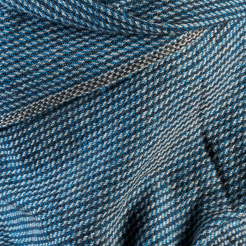 Blue & Grey Bamboo Blanket Scarf