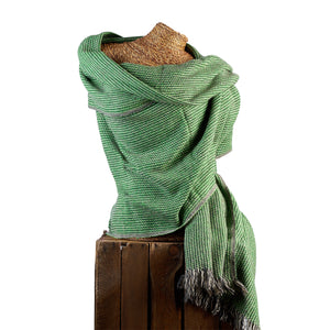 Green & Grey Bamboo Blanket Scarf