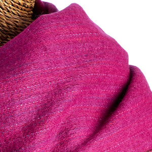 Soft Woven Bamboo Kantha Stitched Large Pink Shawl - 15