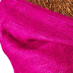 Soft Woven Bamboo Kantha Stitched Large Pink Shawl - 16