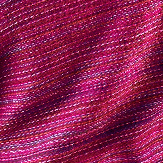 Soft Woven Bamboo Kantha Stitched Large Pink Shawl - 16