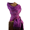 Soft Woven Bamboo Kantha Stitched Large Purple Shawl - 21