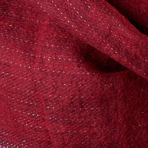 Soft Woven Bamboo Kantha Stitched Large Red Shawl - 01