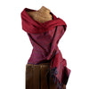 Soft Woven Recycled Acry-Yak Large Brown Shawl - 12