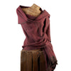 Red Bamboo Blanket Scarf - 09