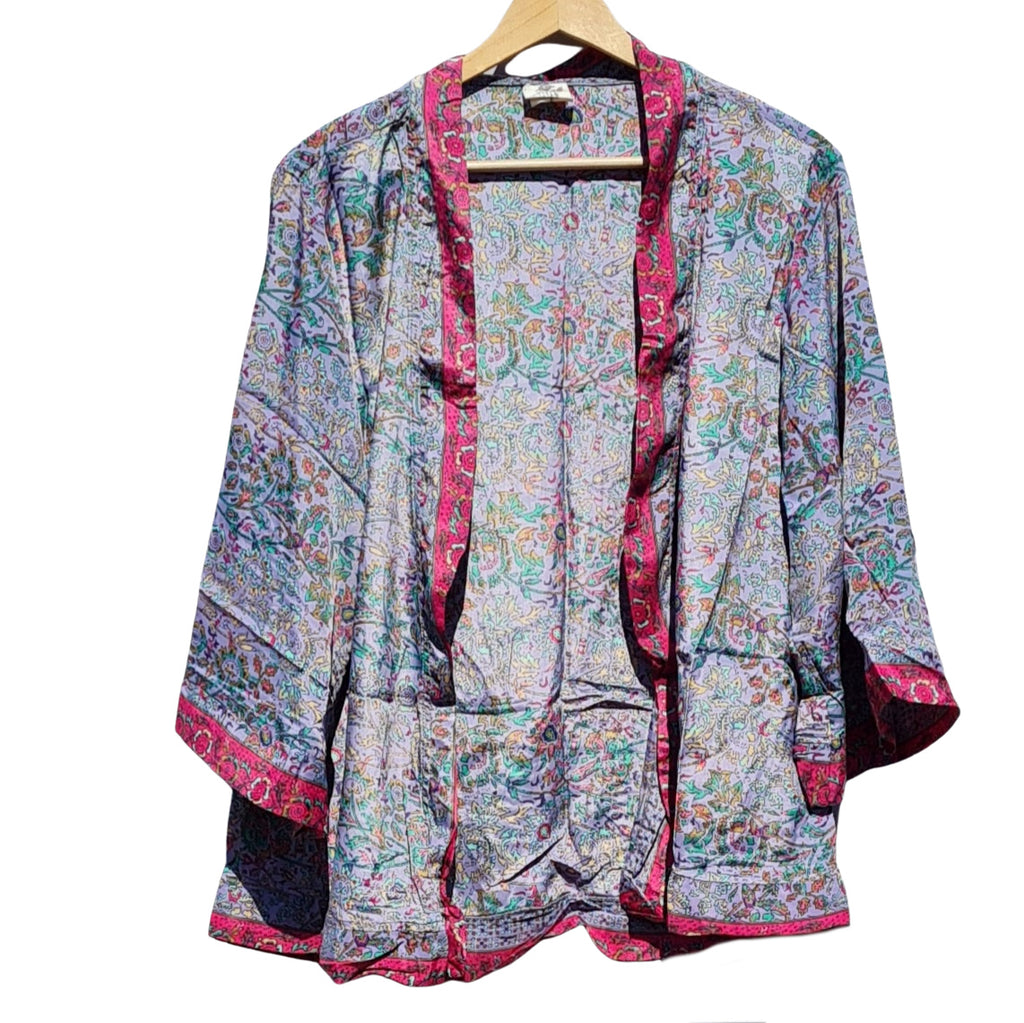 Boho Floral Open Kimono Jacket - 2
