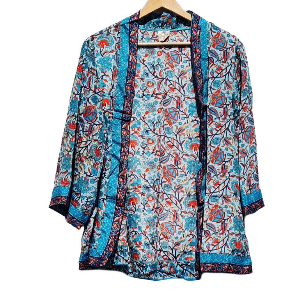 Boho Floral Open Kimono Jacket - 4