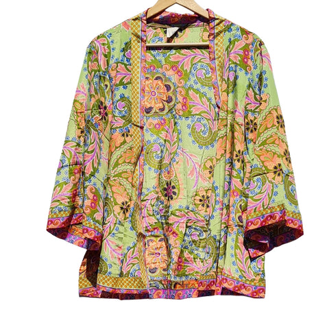 Boho Floral Open Kimono Jacket - 10